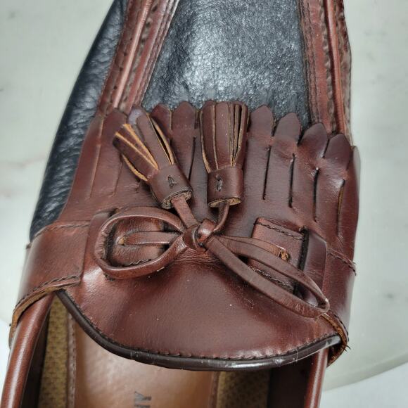 Johnston & Murphy Aragon II Kiltie Tassel Loafers Mens 11.5 Black Brown Leather main image 5